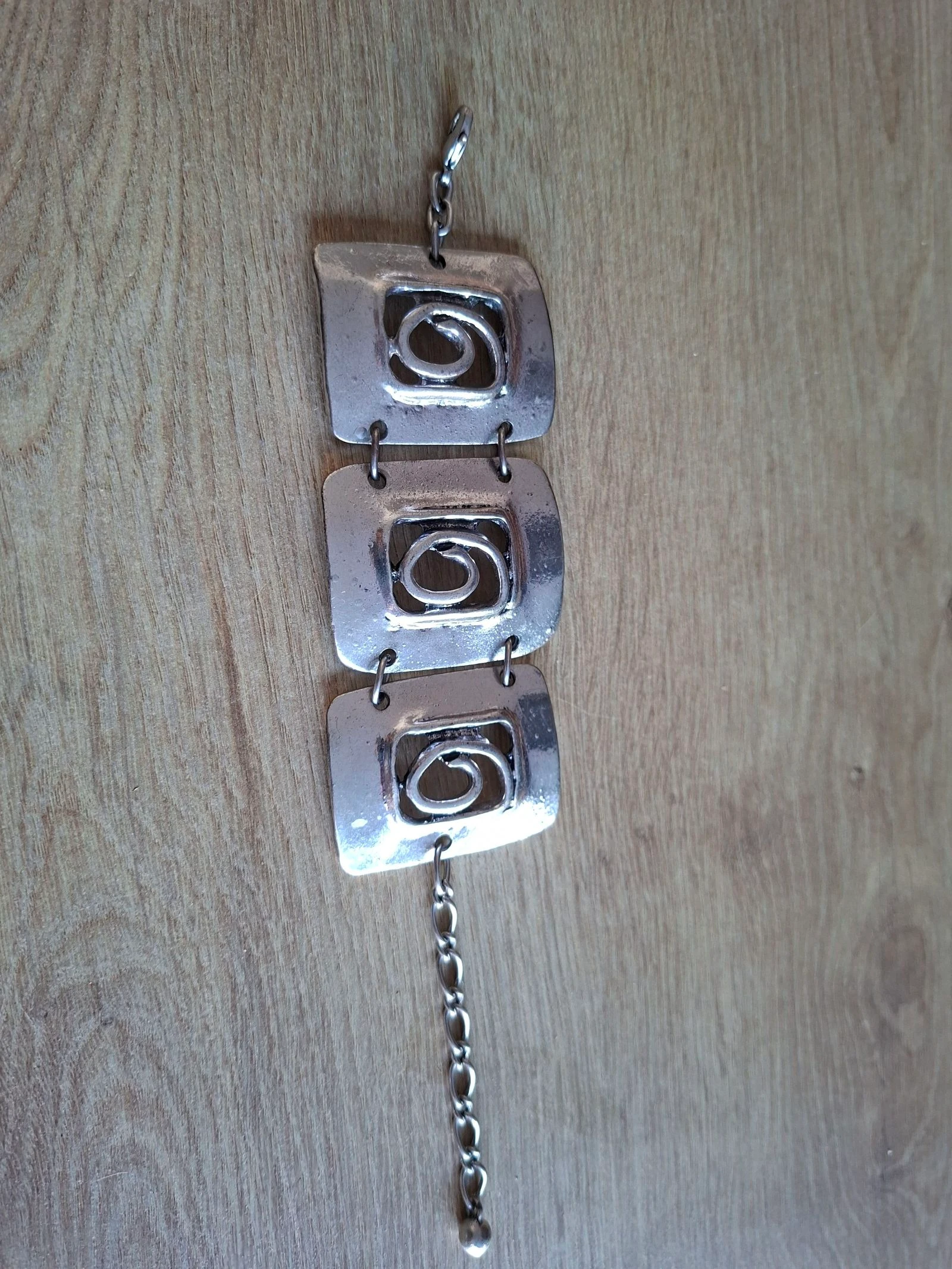 Bracelet vintage ancien argenté tb état 